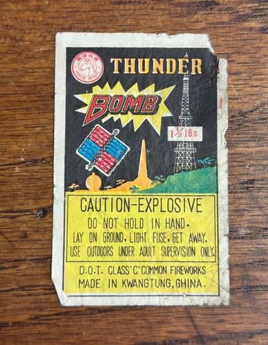 Vintage thunder bomb fireworks - vintage,